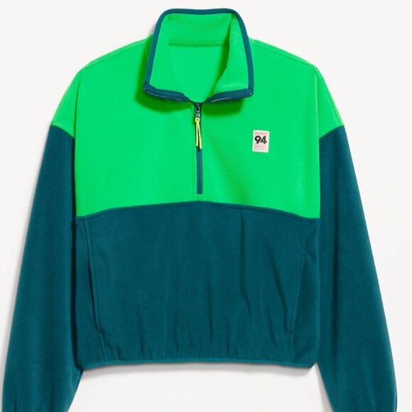Oversized Performance Microfleece Cropped Half Zip - Picture 4 of 4